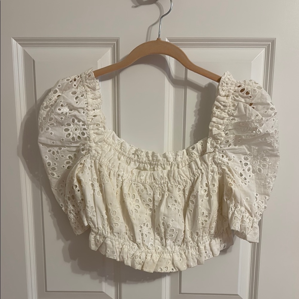 LPA Cropped Peasant Top